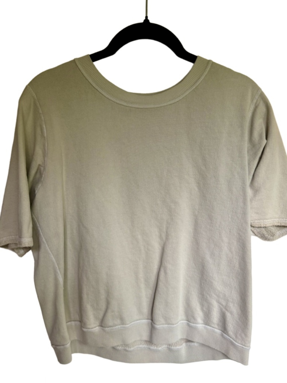 All The Babies Short Sleeve Crewneck Sweatshirt, Oat Milk